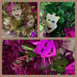 NWT 9ft Mardi Gras Mask Faces Party Fun Garland